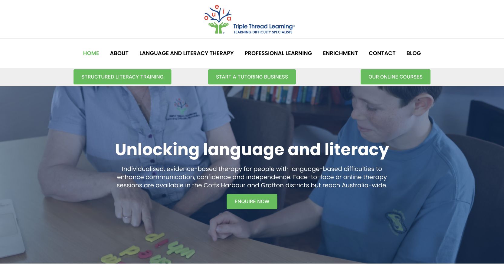 Triple Thread Learning website by Lauren Veling